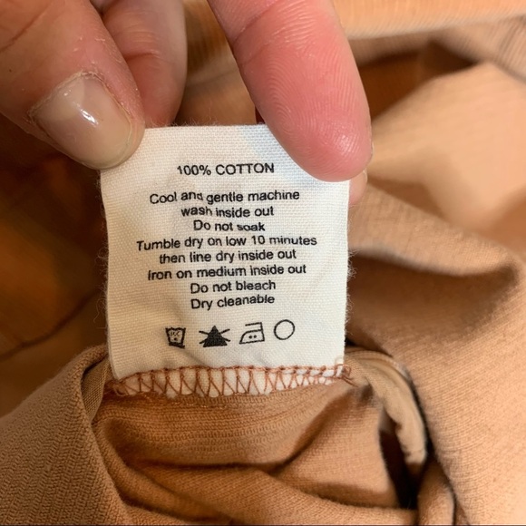 Arthur Australia Peach Corduroy Shift Mini Dress - Picture 8 of 11